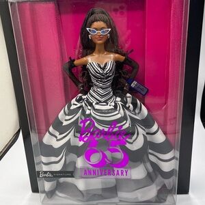Barbie Signature 65th Anniversary Collectible Doll Braids Black Brunette
